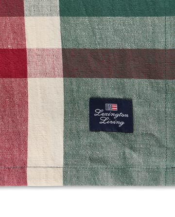 Nappe verte-rouge Checked lin/coton - 150x250 cm - Lexington