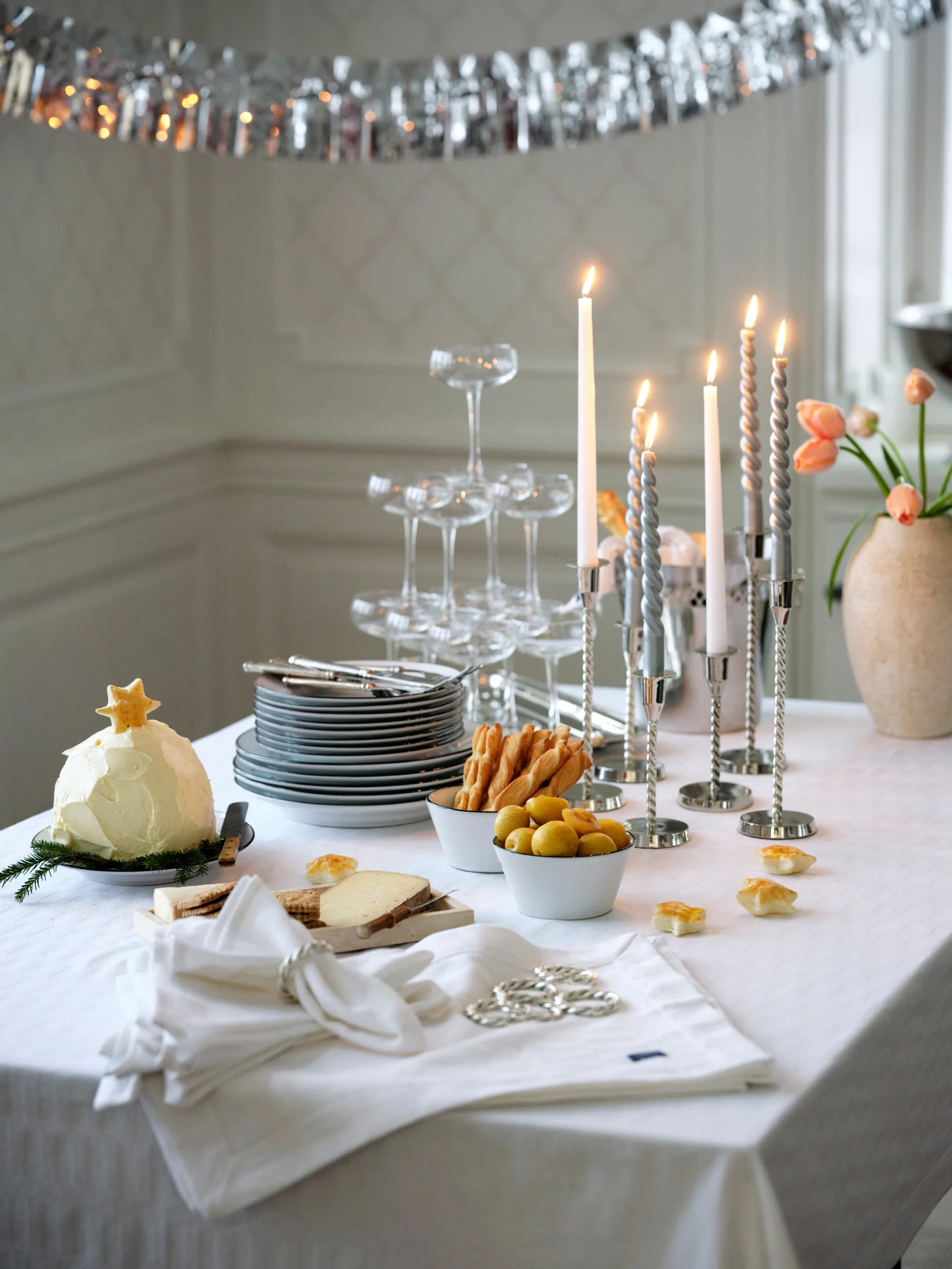 Nappe White jacquard cotton 150x250 cm, Blanc Lexington