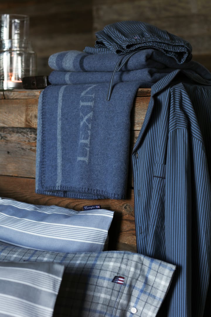 Oreiller Checked Cotton Flannel 50x60 cm - Gray-blue - Lexington