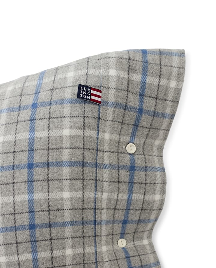 Oreiller Checked Cotton Flannel 50x60 cm, Gray-blue Lexington