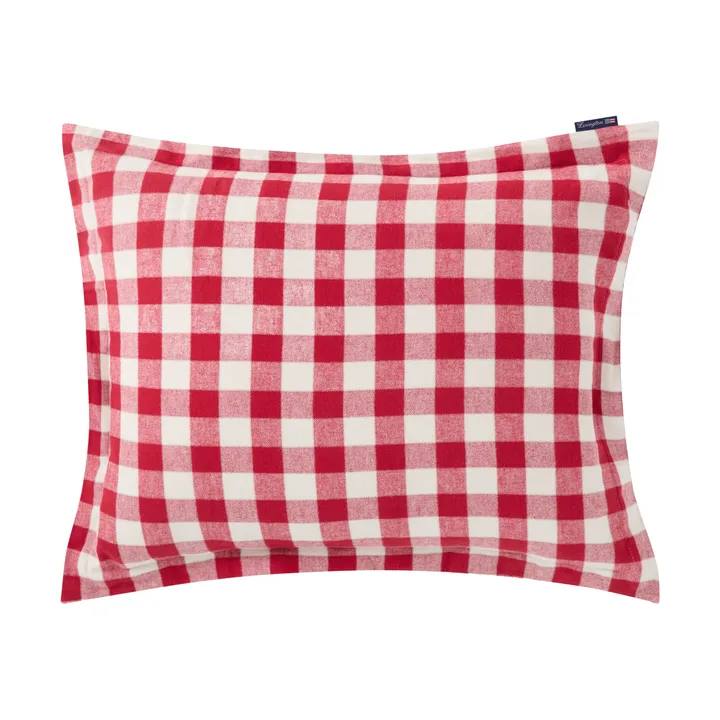 Oreiller Checked Cotton Flannel 50x60 cm - Red-light beige - Lexington
