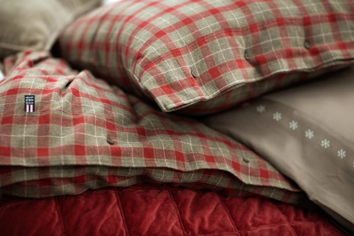 Oreiller Checked Cotton Flannel 50x90 cm - Mid Brown-red - Lexington