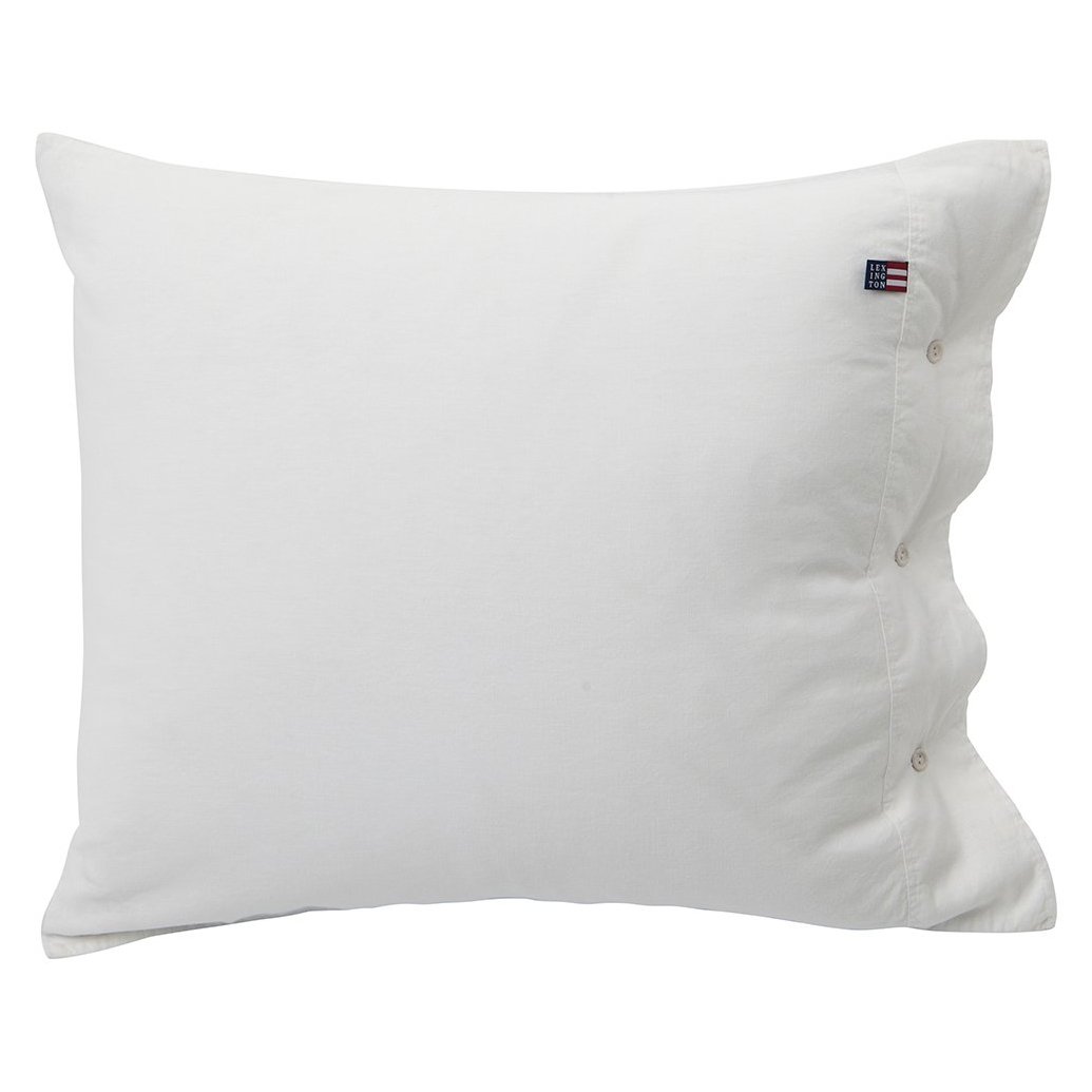 Lexington Oreiller Icons Poplin 65x65 cm White | Design Scandinave | Taies d'oreiller | Blanc
