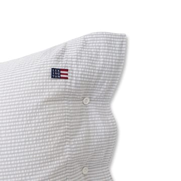 Oreiller Striped Cotton Seersucker 50x60 cm - Gris clair-blanc - Lexington