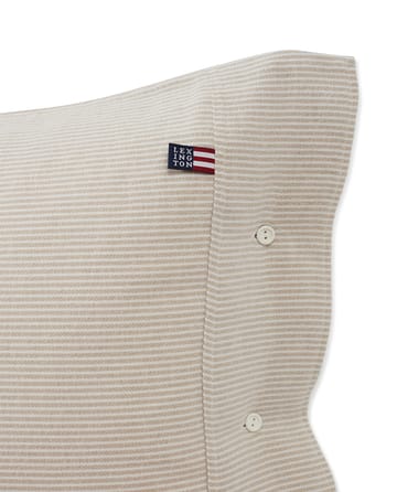 Oreiller Striped Organic Cotton Flannel 50x60 cm - Beige-off white - Lexington