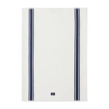 Organic Cotton Waffle Kitchen Towel 50x70 cm - Blanc-bleu foncé - Lexington