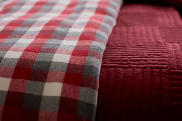 Parure de lit Checked Flannel - 2x50x60 cm, 220x220 cm - Lexington