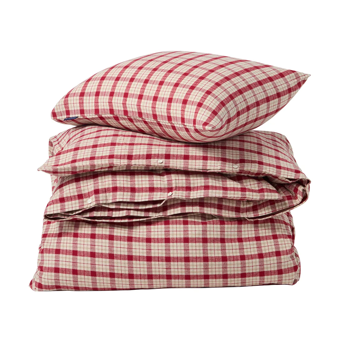 Parure de lit Red-beige Checked flanelle coton 2 pièces, 50x60 cm, 150x210 cm Lexington