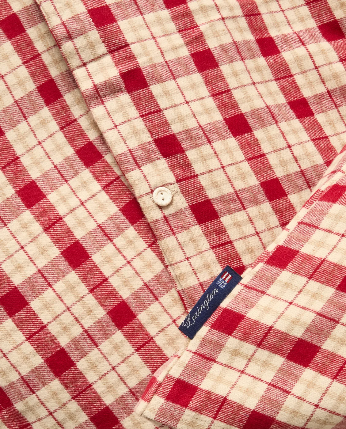 Parure de lit Red-beige Checked flanelle coton 2 pièces, 50x60 cm, 150x210 cm Lexington
