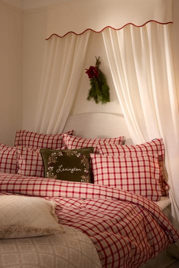 Parure de lit Red-beige Checked flanelle coton 2 pièces - 50x60 cm, 150x210 cm - Lexington