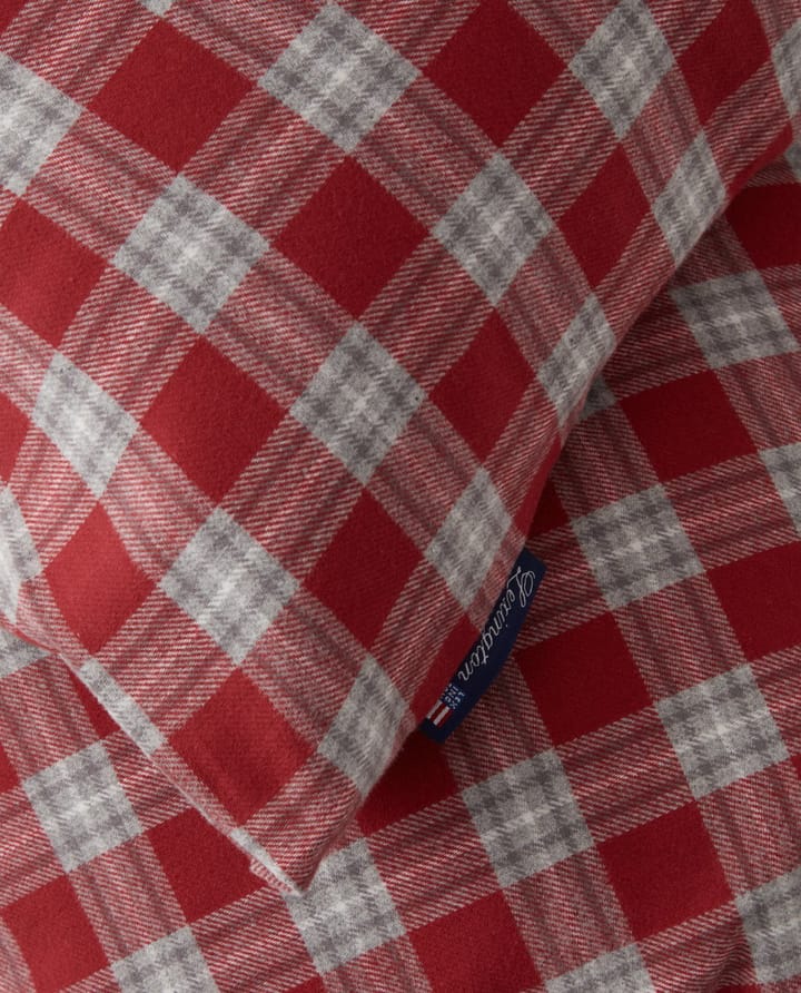 Parure de lit Red Checked Cotton Flannel - 50x60 cm, 150x210 cm - Lexington