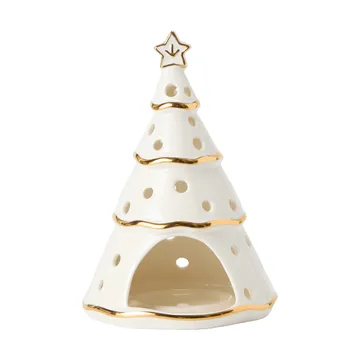 Photophore Christmas Tree - White-gold, 16,5 cm - Lexington