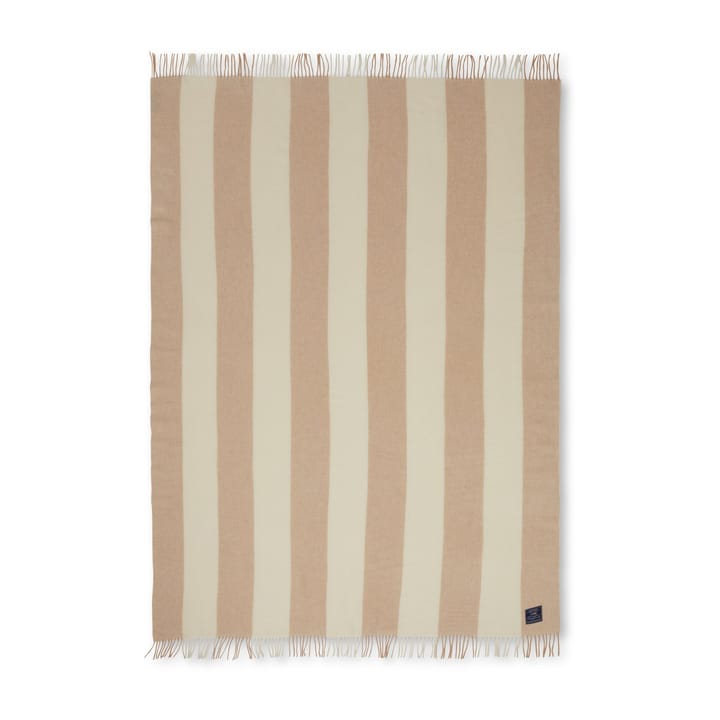 Plaid Block Striped Recycled Wool 130x170 cm - Oat-White - Lexington