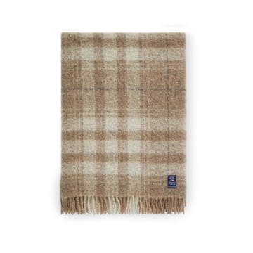 Plaid Checked Mohair Mix 130x170 cm - Beige-white-gray - Lexington