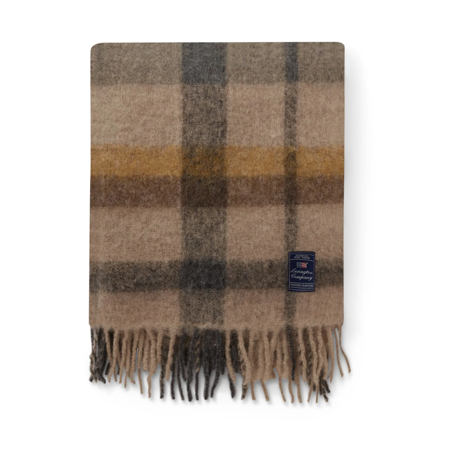 Plaid Checked Mohair Mix 130x170 cm, Multi Lexington