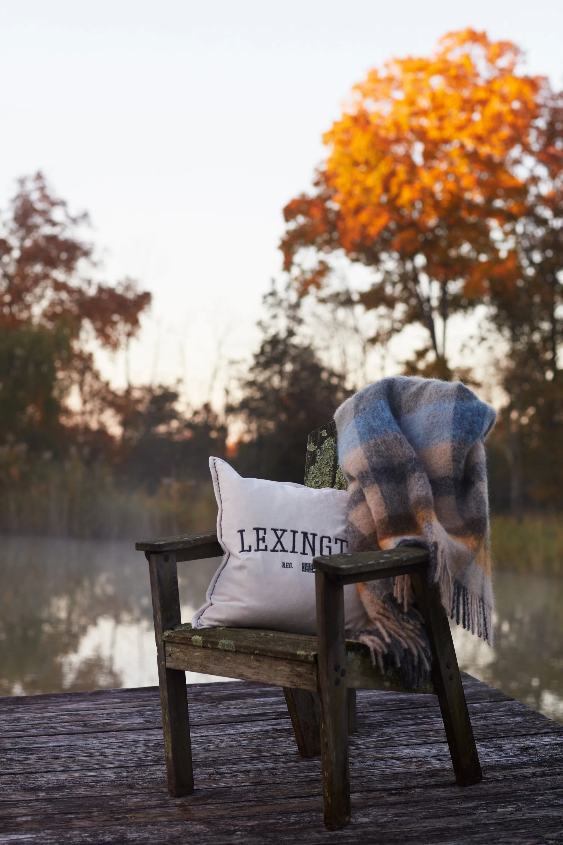 Plaid Checked Mohair Mix 130x170 cm, Multi Lexington