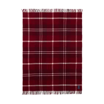 Plaid Checked Recycled 130x170 cm - Rouge-blanc - Lexington