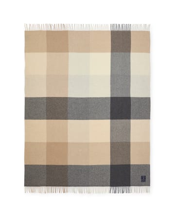 Plaid Checked Recycled Wool 130x170 cm - Beige-gray - Lexington