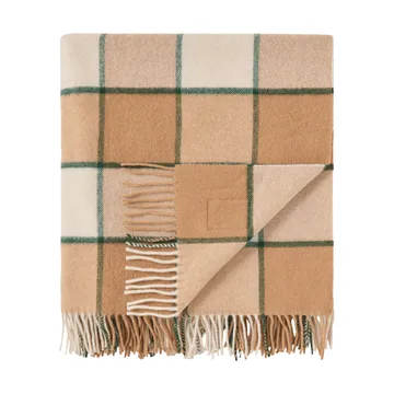Plaid Checked Recycled Wool 130x170 cm - Beige-Light beige-green - Lexington