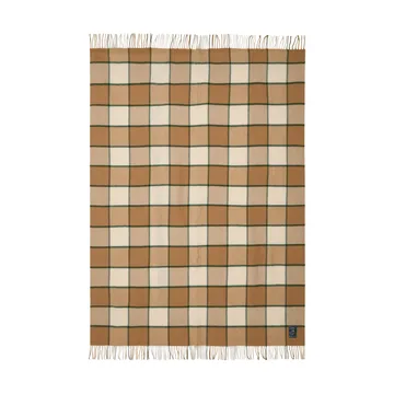 Plaid Checked Recycled Wool 130x170 cm - Beige-Light beige-green - Lexington