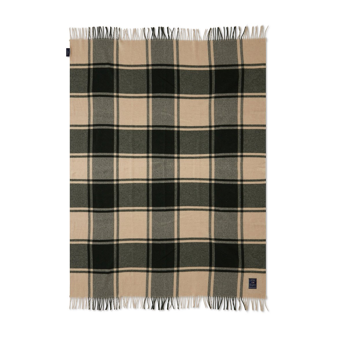 Lexington Plaid en laine Checked Recycled 130x170 cm Vert-beige