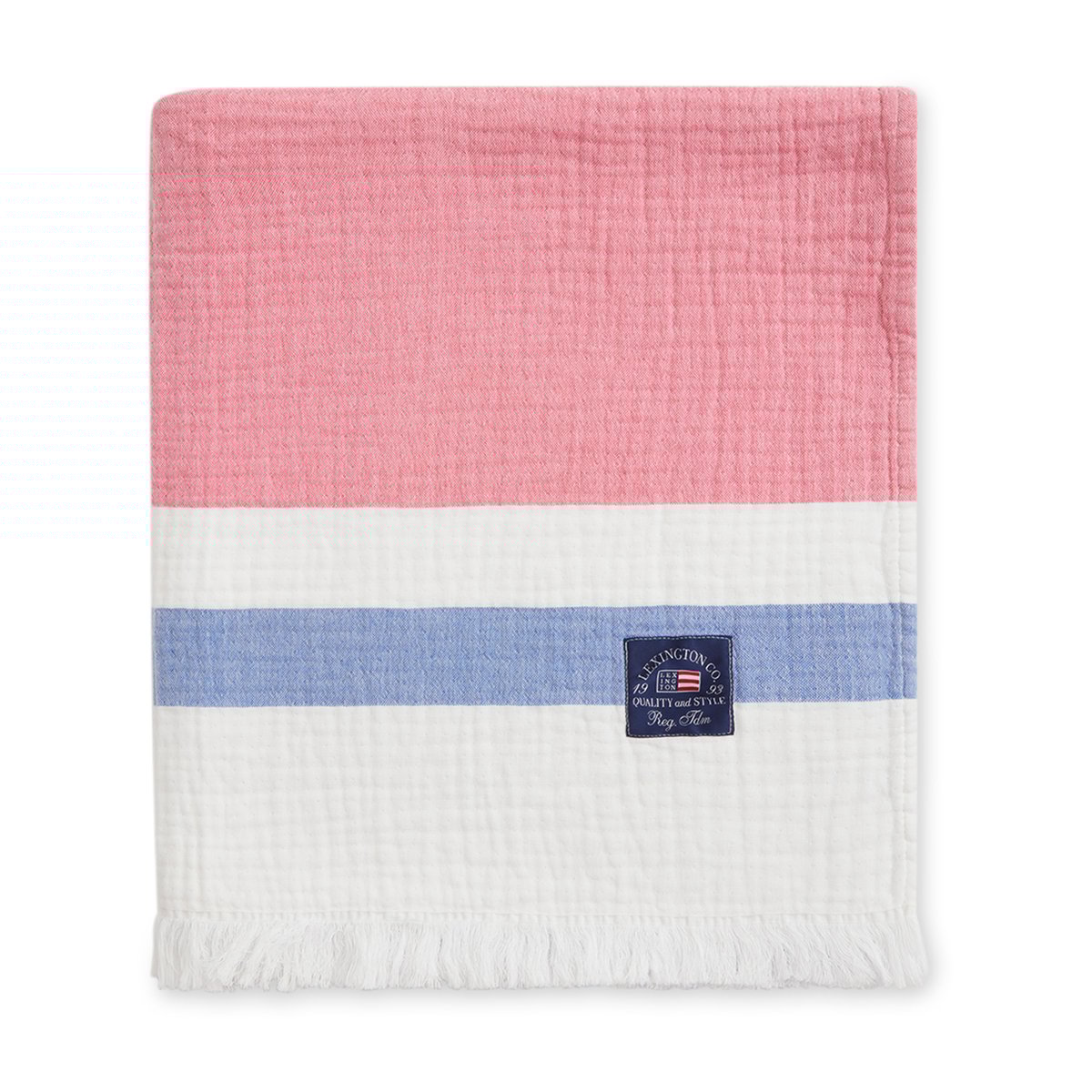 Lexington Plaid gaufré en coton Striped 130x170 cm Multicolore