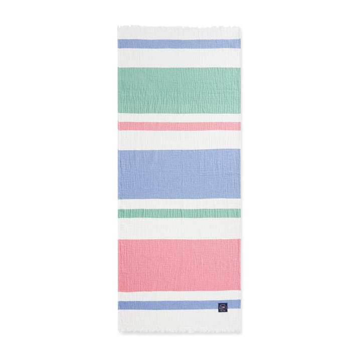 Plaid gaufré en coton Striped 130x170 cm - Multicolore - Lexington