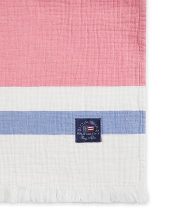 Plaid gaufré en coton Striped 130x170 cm - Multicolore - Lexington