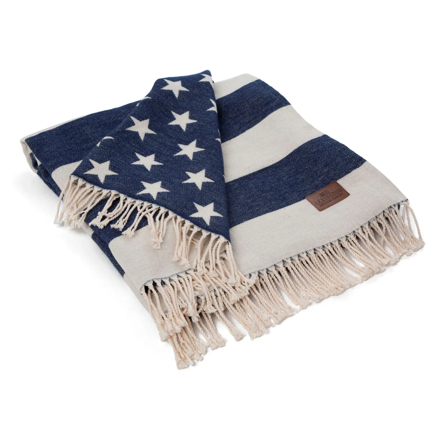 Plaid Icons Flag 130x170 cm, White-navy Lexington