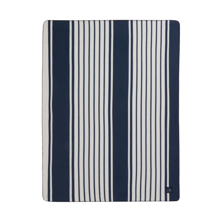 Plaid Striped Recycled Polyester 130x170 cm - Navy - Lexington