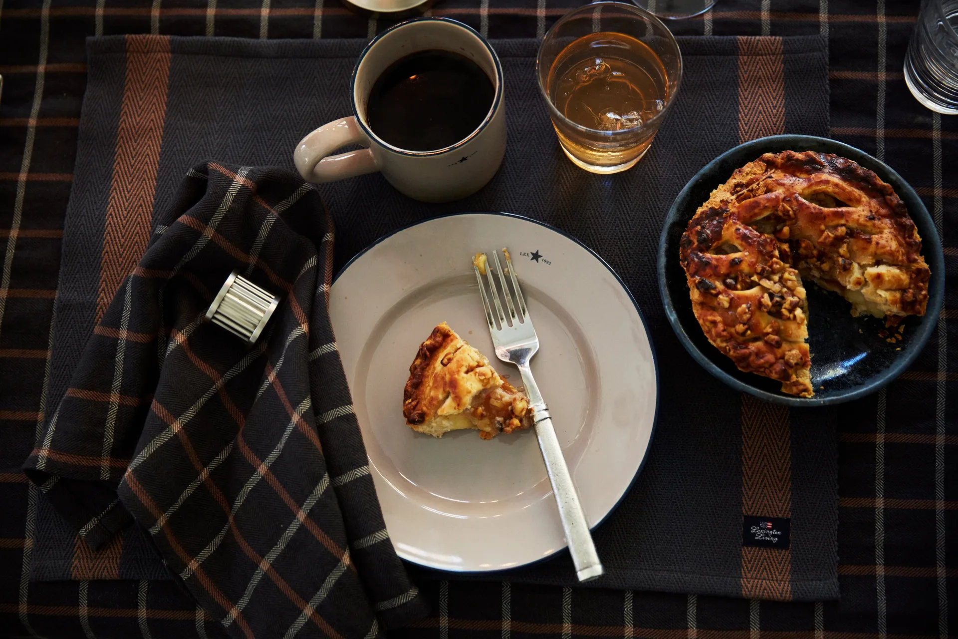 Rond de serviette Lexington striped Ø 4,8 cm, Brass Lexington