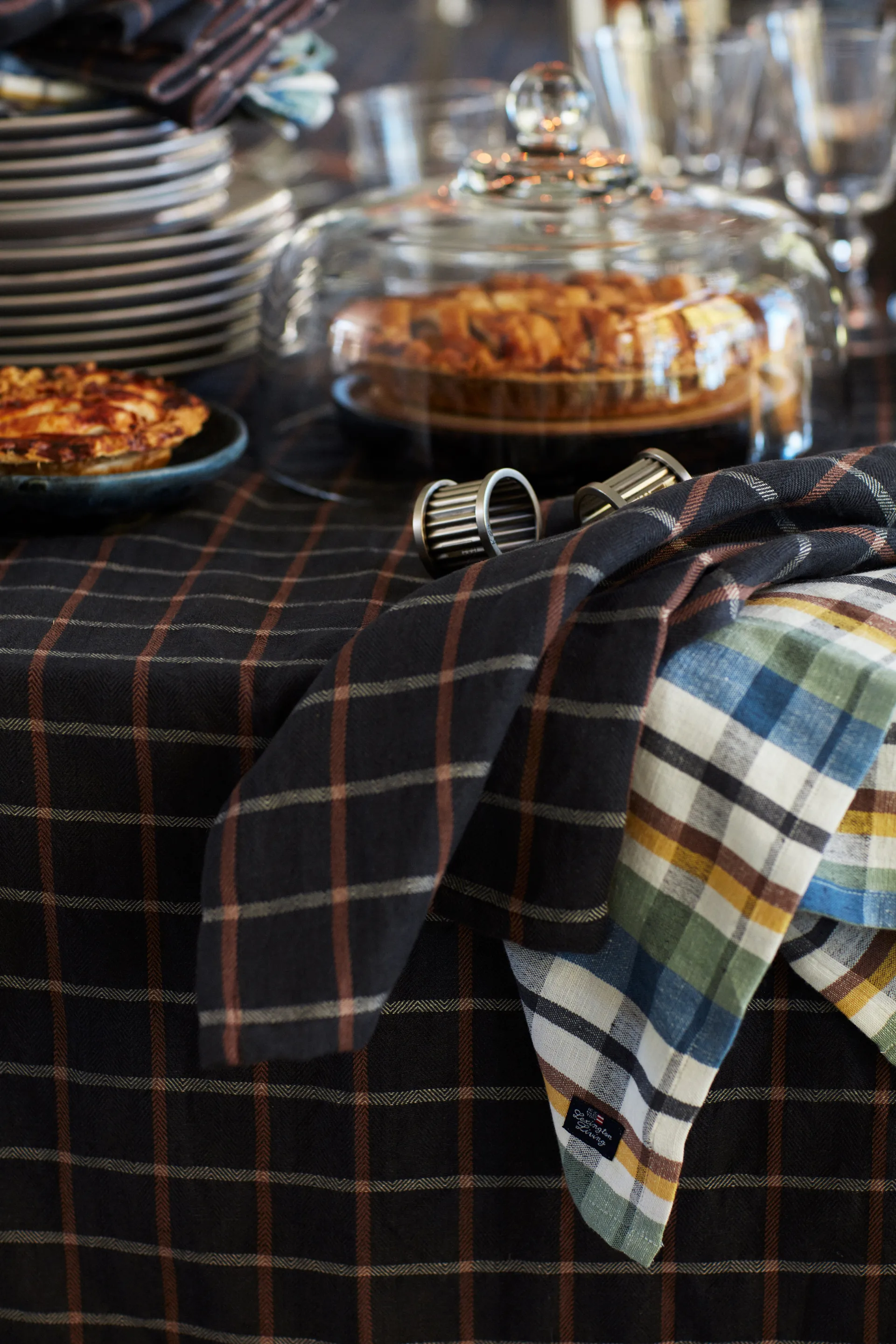 Rond de serviette Lexington striped Ø 4,8 cm, Brass Lexington