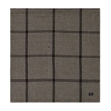Serveiette en tissu Pepita Check Cotton Linen 50x50 cm - Dark gray-beige - Lexington