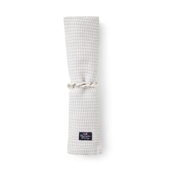 Serveiette en tissu Pepita Check Cotton Linen 50x50 cm - White-light gray - Lexington