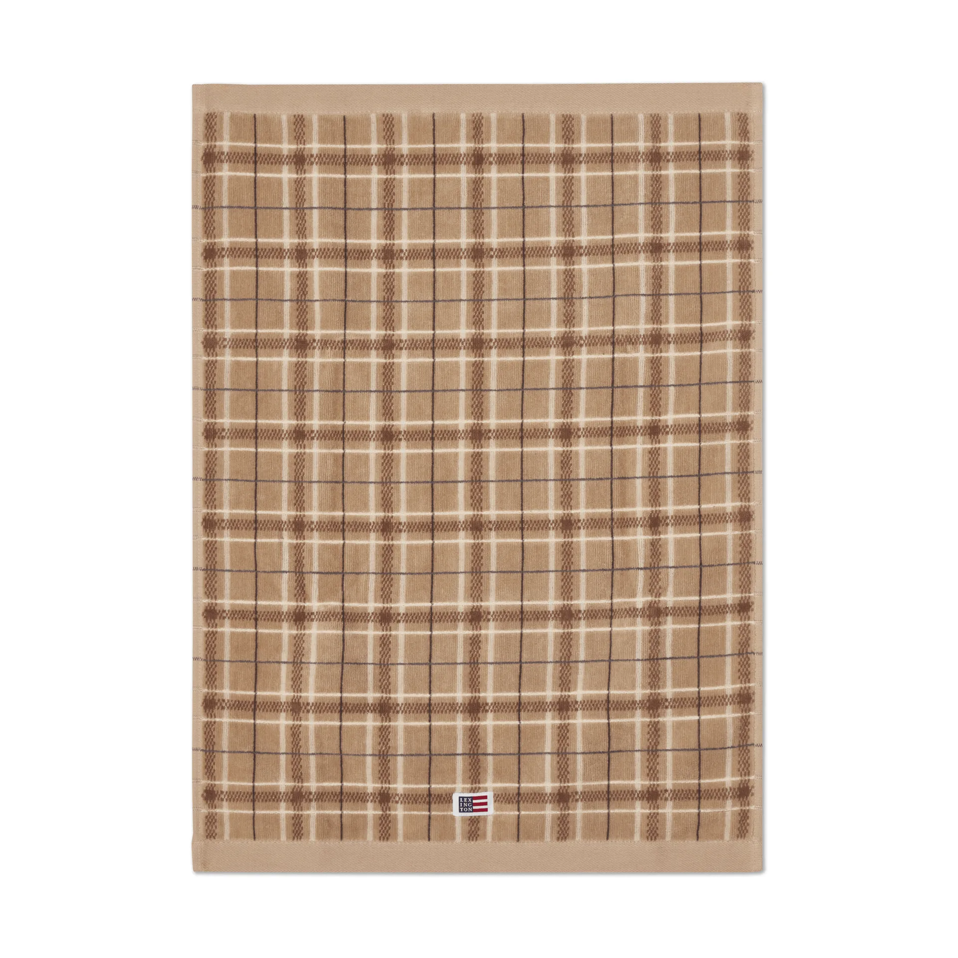 Serviette checked Lexington, lot de 2, Beige-gray Lexington
