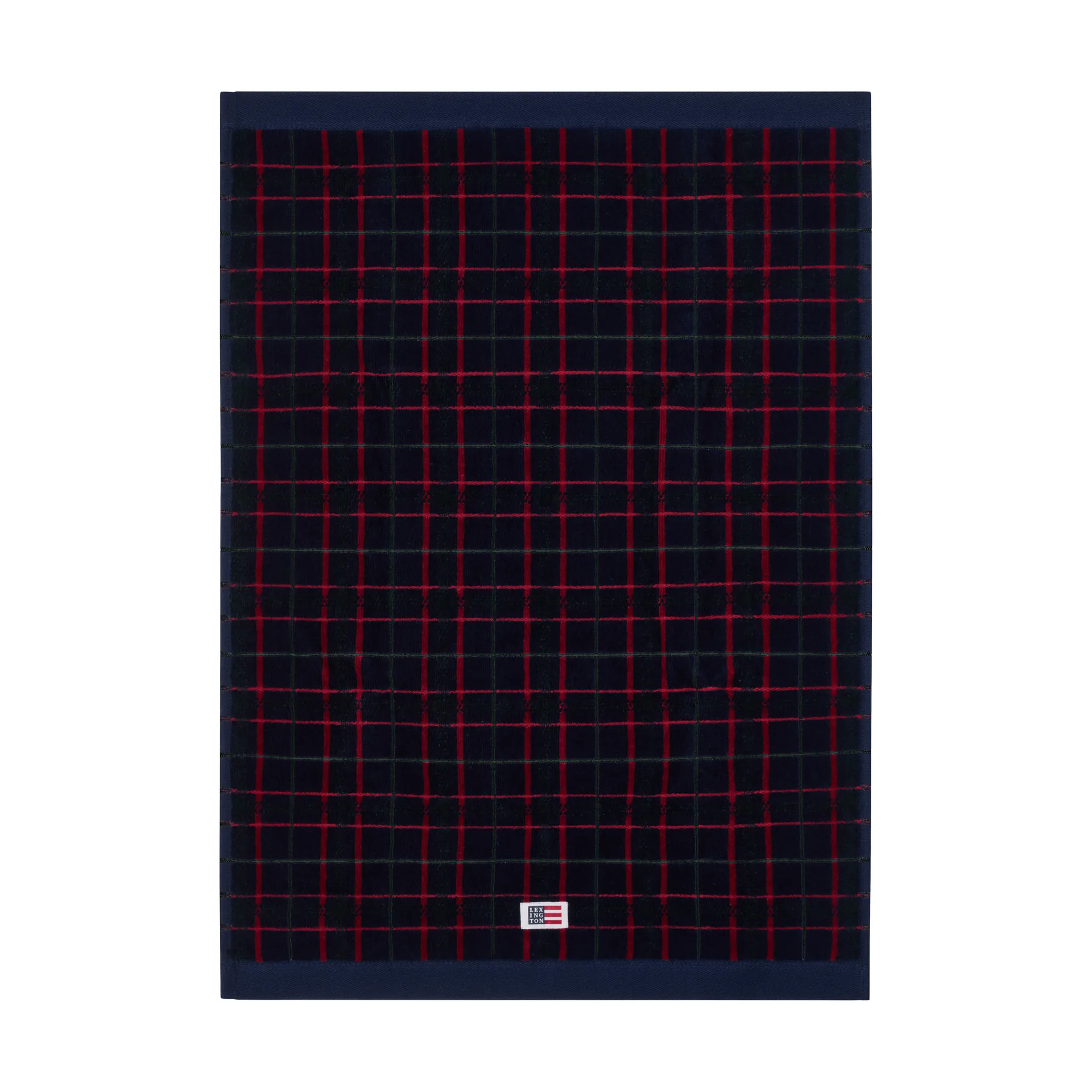 Serviette checked Lexington, lot de 2, Navy-green, 50x70 cm Lexington