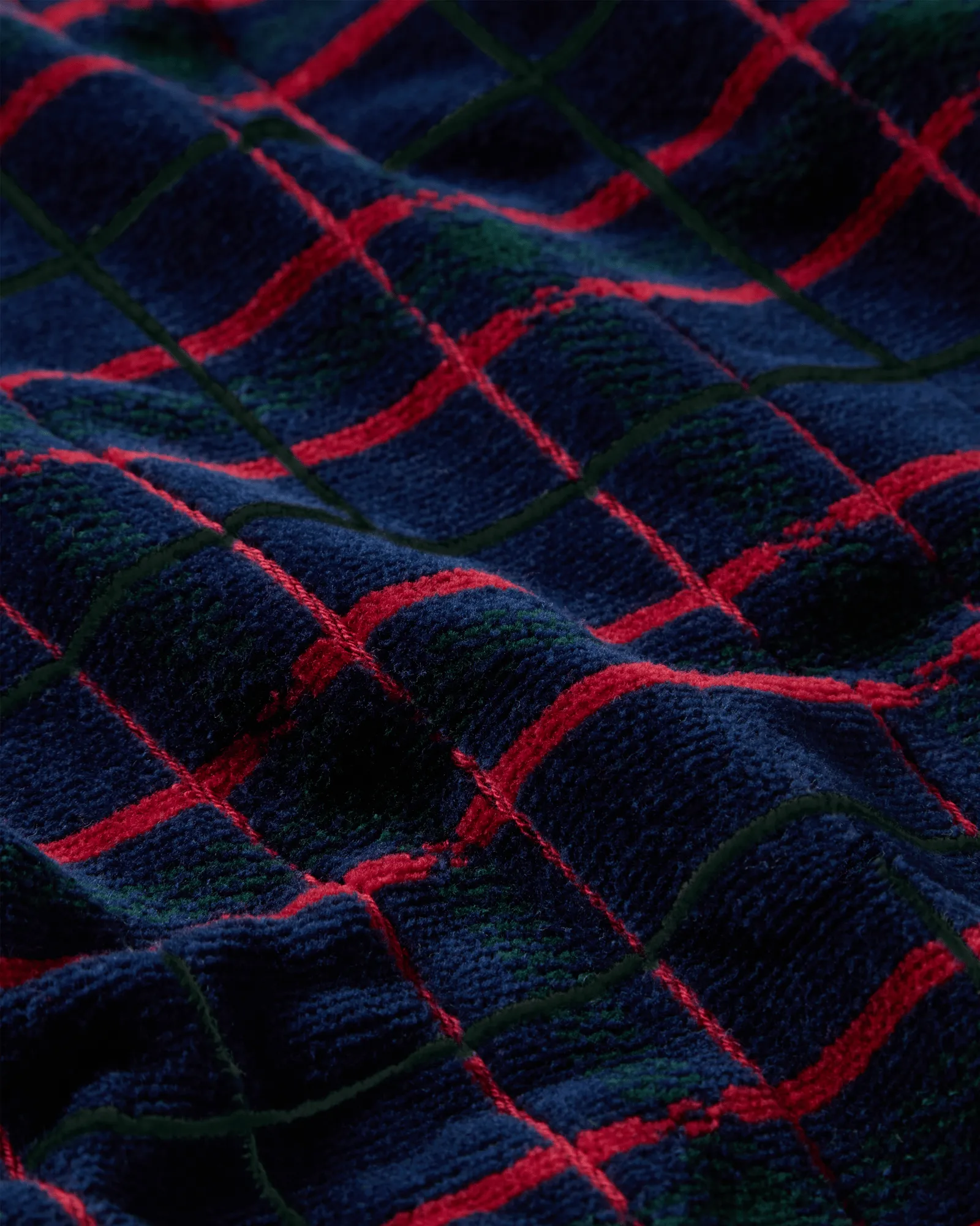 Serviette checked Lexington, lot de 2, Navy-green, 50x70 cm Lexington