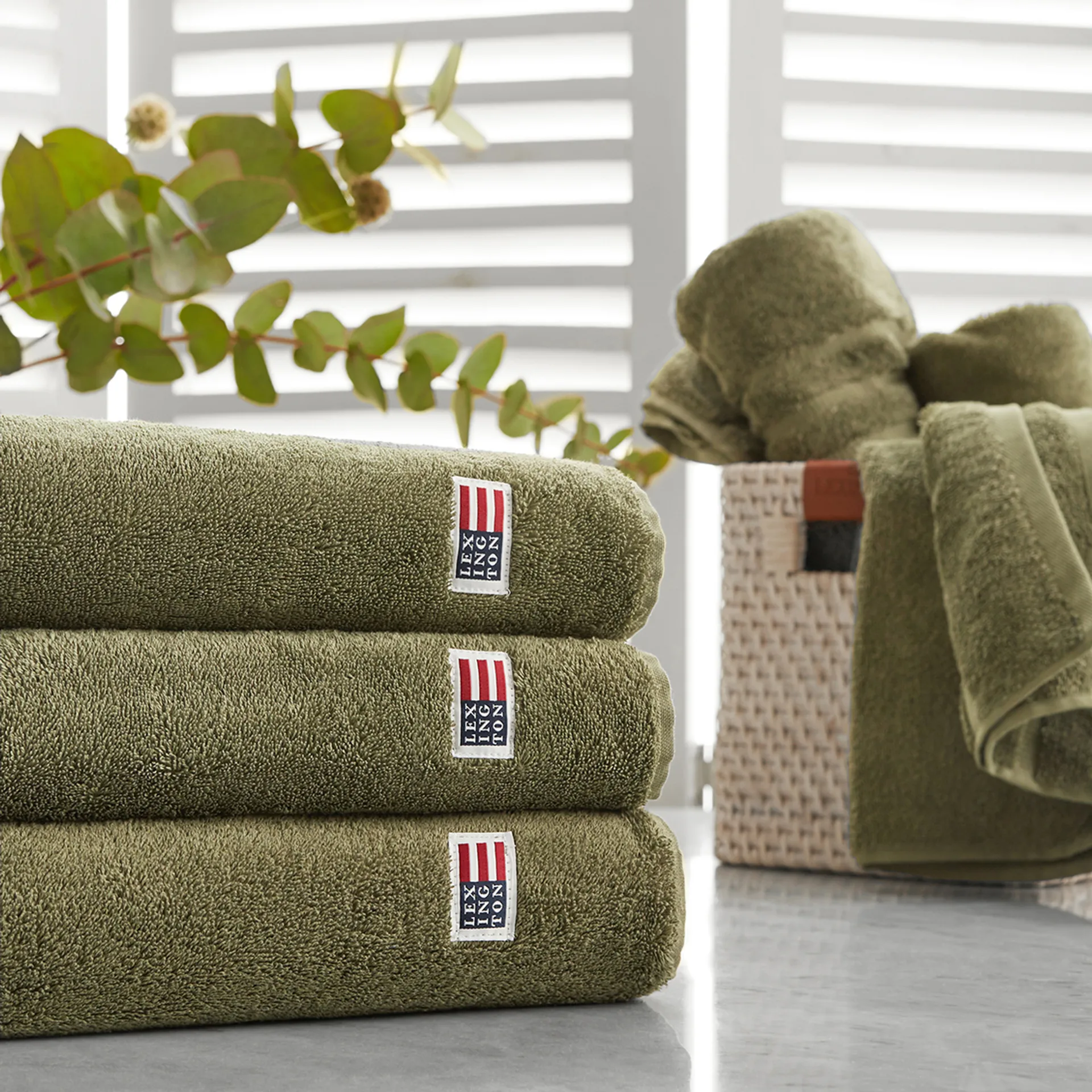 Serviette de bain Icons Original 100x150 cm, Dusty olive Lexington