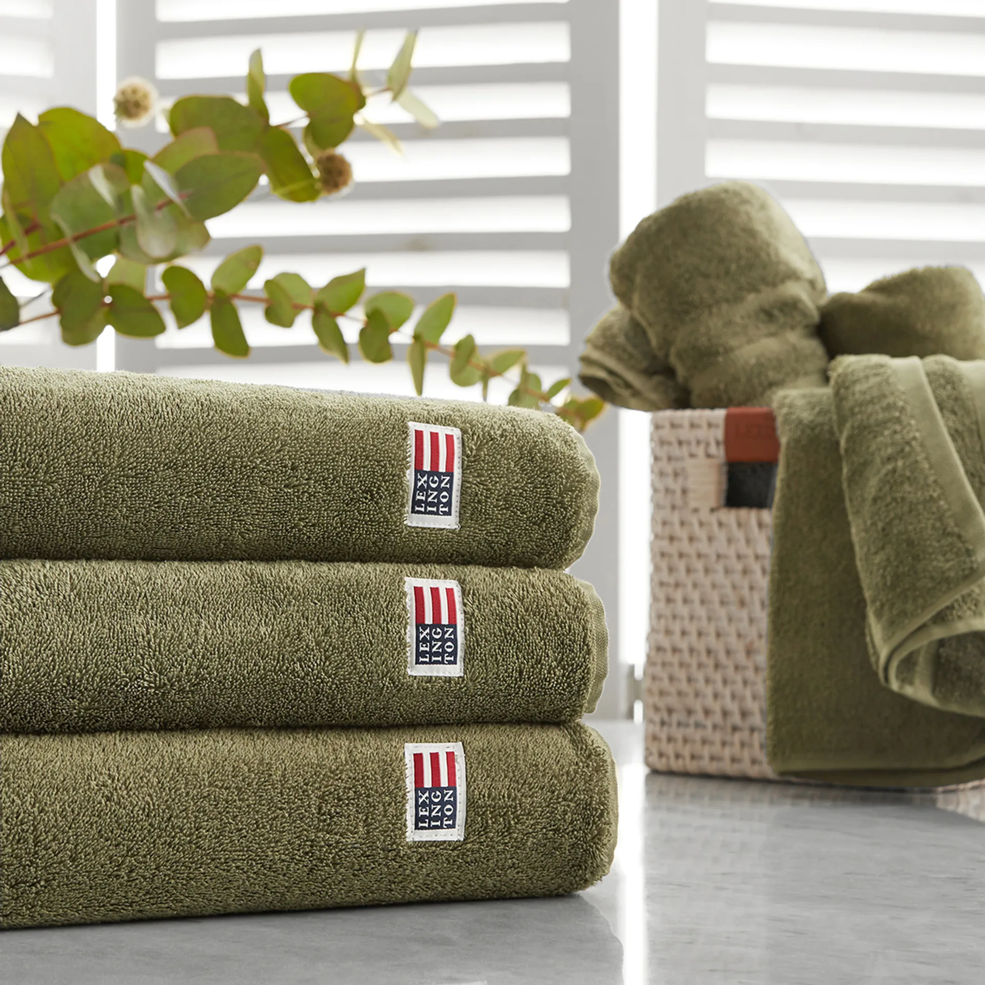 Serviette de bain Icons Original 70x130 cm, Dusty olive Lexington