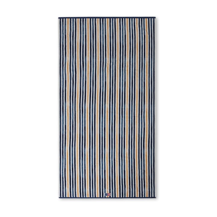 Serviette de bain Striped Cotton Velour 100x180 cm, Blue-white-oat Lexington