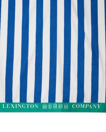 Serviette de plage Striped Cotton Terry 100x180 cm - Bleu-blanc-vert - Lexington