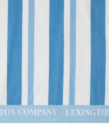 Serviette de plage Striped Cotton Terry 100x180 cm - Blue - Lexington