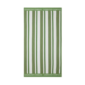 Serviette de plage Striped Cotton Terry 100x180 cm - Green - Lexington