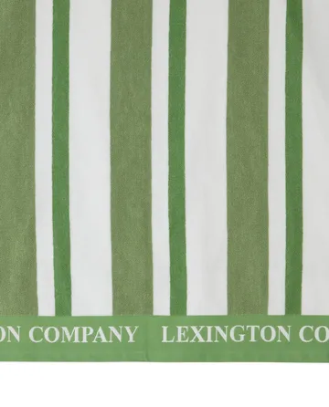 Serviette de plage Striped Cotton Terry 100x180 cm - Green - Lexington