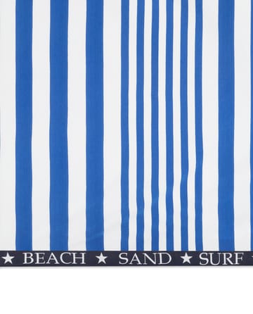 Serviette de plage Striped Family 200x180 cm - Bleu-blanc - Lexington