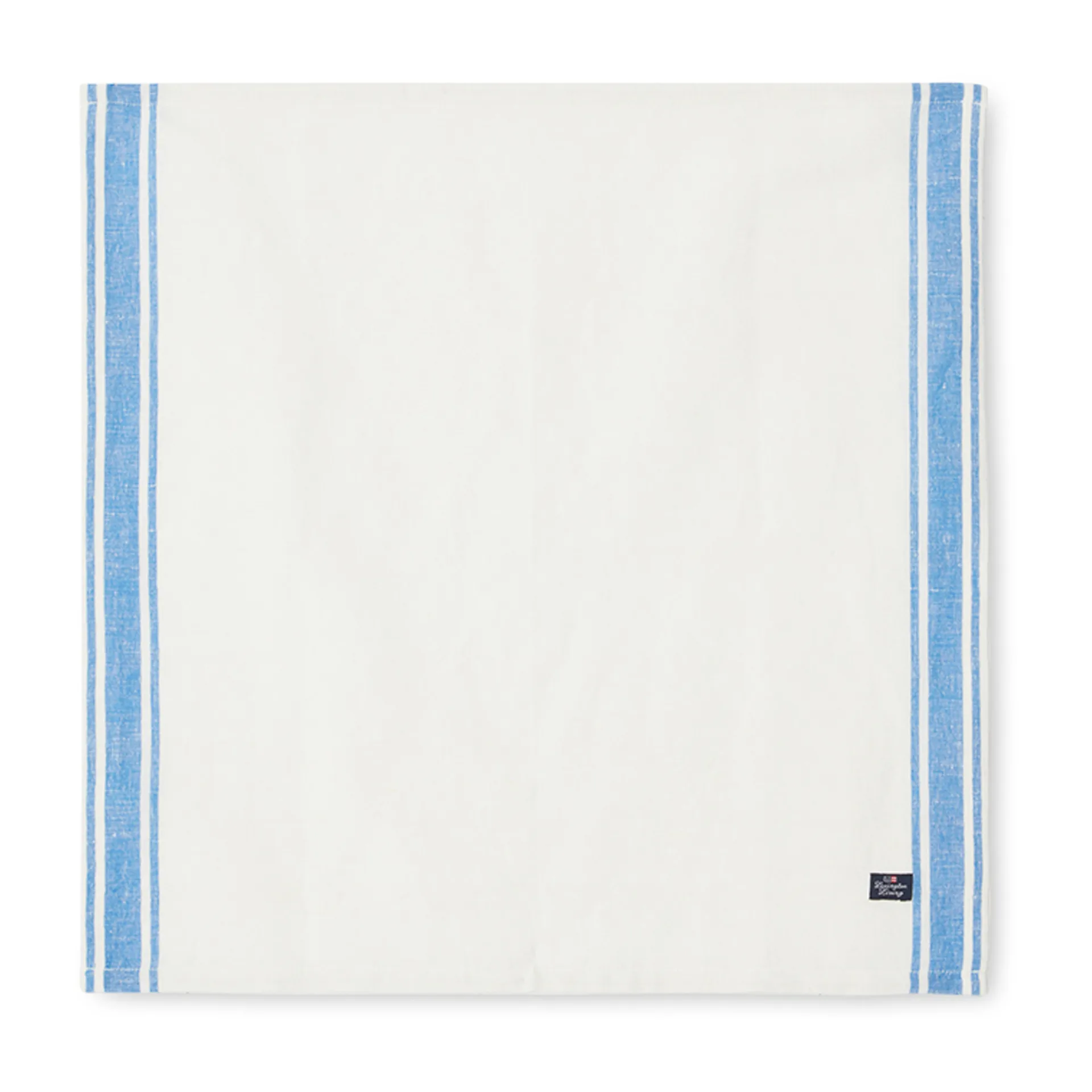 Serviette de table Linen Cotton Side Stripes 50x50 cm, Bleu-blanc Lexington