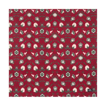 Serviette en coton biologique Flower printed - Red-beige-green - Lexington