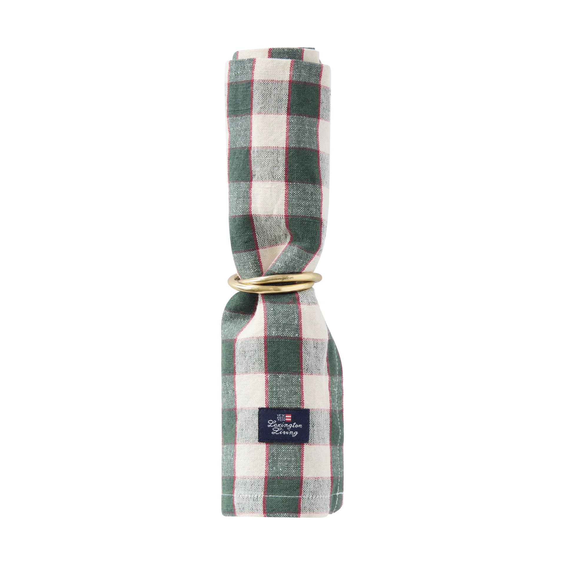 Lexington Serviette en tissu Checked Linen/Cotton 50x50 cm Green-light beige-red Lexington Serviette en tissu Checked Linen/Cotton 50x50 cm Green-light beige-red