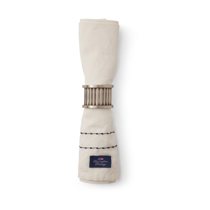 Serviette en tissu Cotton Linen stitches 50x50 cm, Off-white Lexington