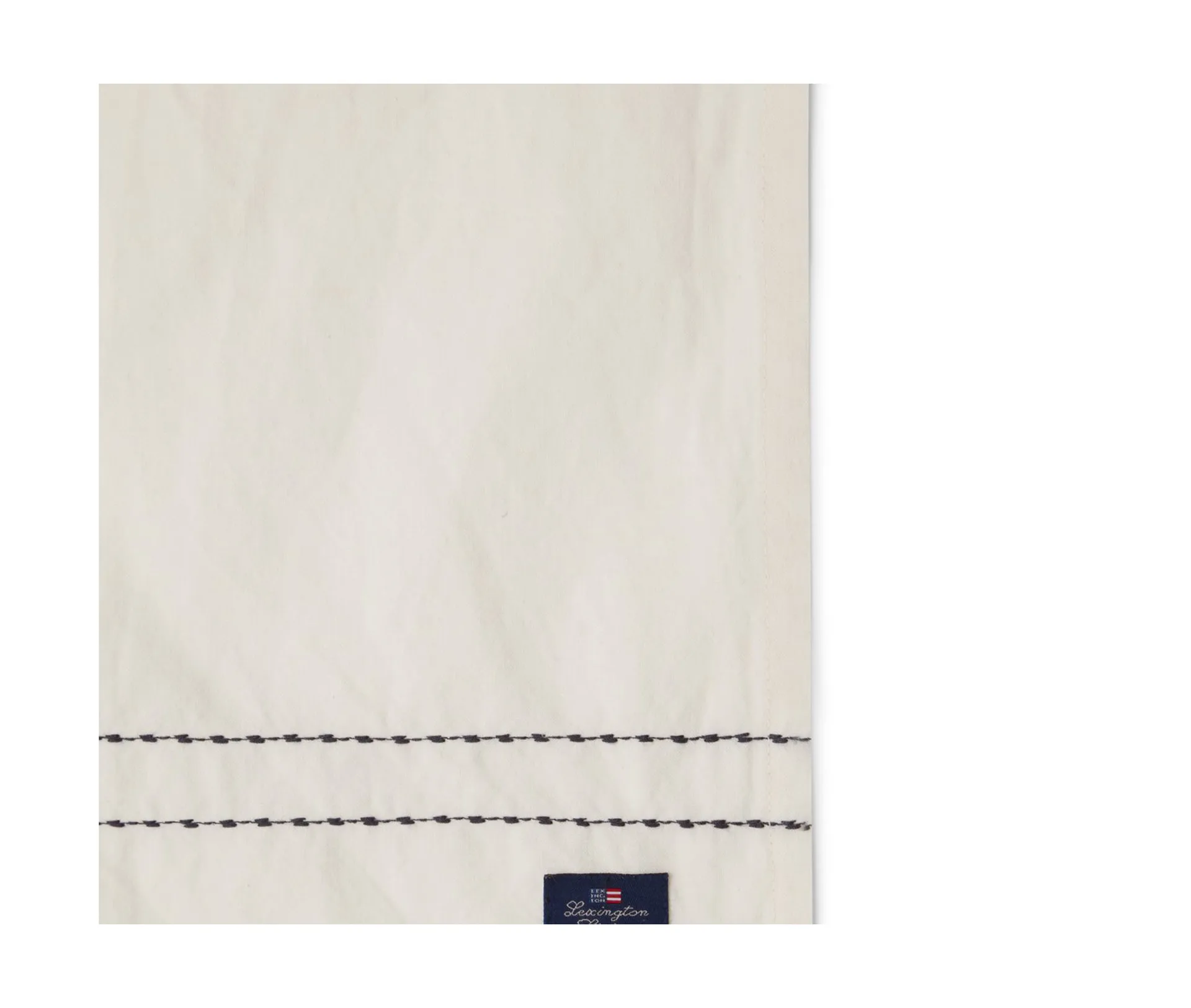 Serviette en tissu Cotton Linen stitches 50x50 cm, Off-white Lexington